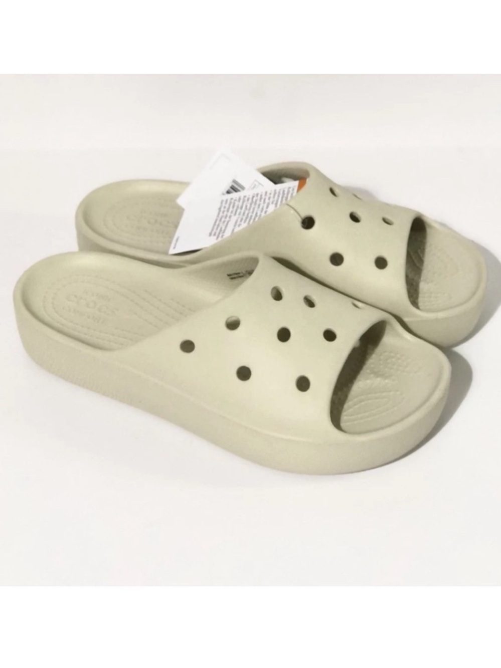 CROCS Women's Slide Mules in Bone